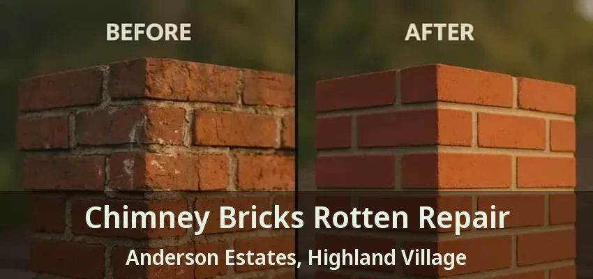 Chimney Bricks Rotten Repair Anderson Estates, Highland Village - TX