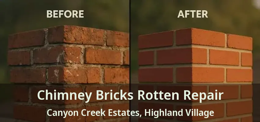 Chimney Bricks Rotten Repair Canyon Creek Estates, Highland Village - TX