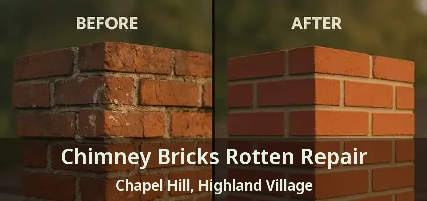 Chimney Bricks Rotten Repair Chapel Hill, Highland Village - TX