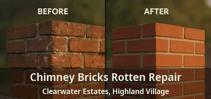 Chimney Bricks Rotten Repair Clearwater Estates, Highland Village - TX