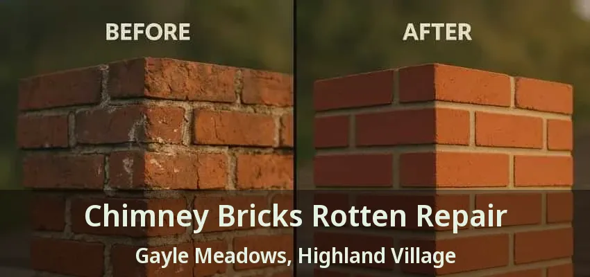 Chimney Bricks Rotten Repair Gayle Meadows, Highland Village - TX