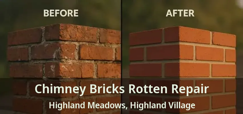 Chimney Bricks Rotten Repair Highland Meadows, Highland Village - TX