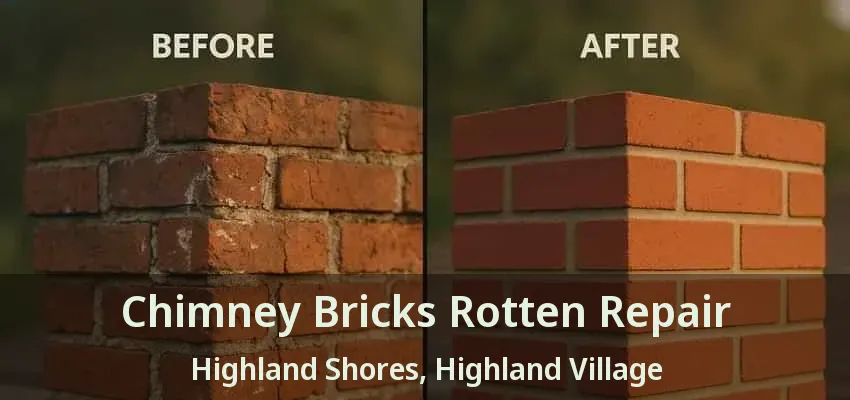 Chimney Bricks Rotten Repair Highland Shores, Highland Village - TX
