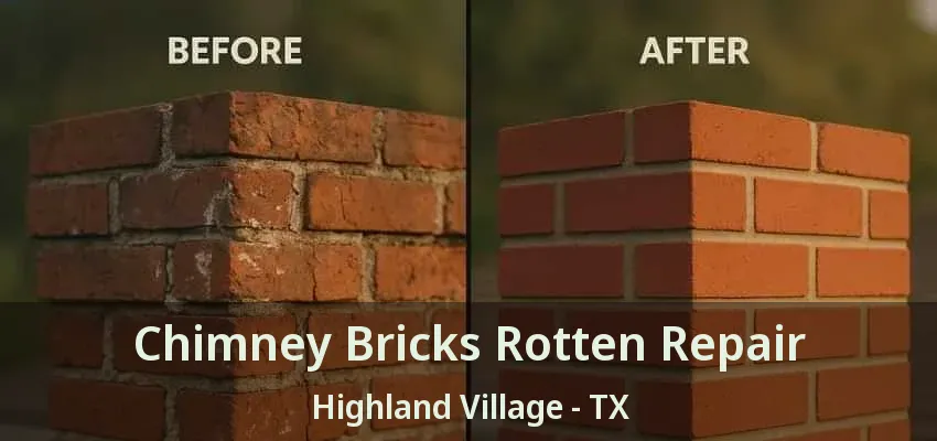 Chimney Bricks Rotten Repair Highland Village - TX