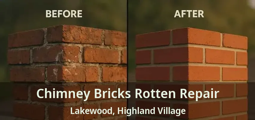 Chimney Bricks Rotten Repair Lakewood, Highland Village - TX
