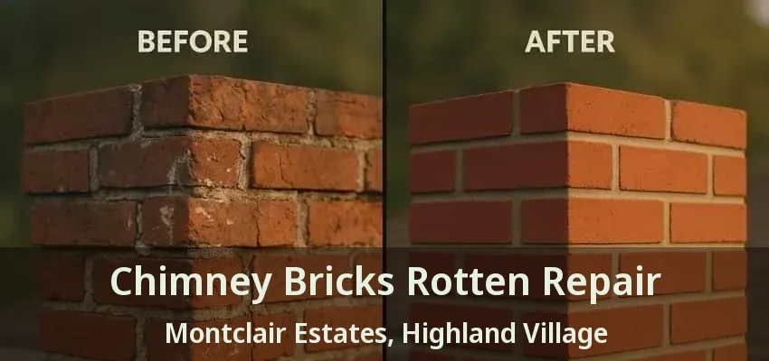 Chimney Bricks Rotten Repair Montclair Estates, Highland Village - TX