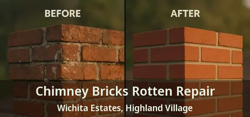 Chimney Bricks Rotten Repair Wichita Estates, Highland Village - TX