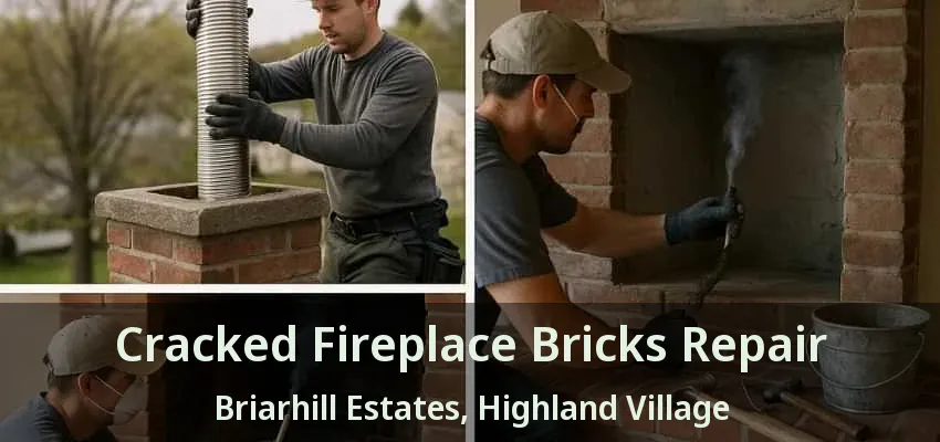Cracked Fireplace Bricks Repair Briarhill Estates, Highland Village - TX