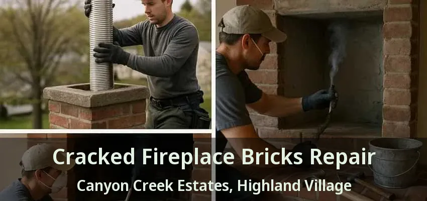 Cracked Fireplace Bricks Repair Canyon Creek Estates, Highland Village - TX