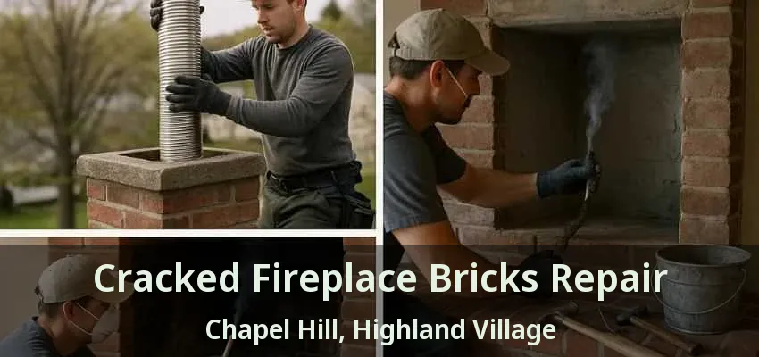 Cracked Fireplace Bricks Repair Chapel Hill, Highland Village - TX
