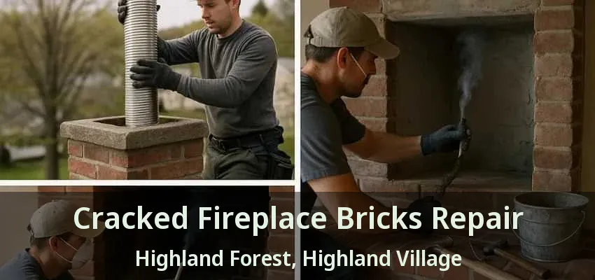 Cracked Fireplace Bricks Repair Highland Forest, Highland Village - TX