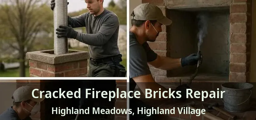 Cracked Fireplace Bricks Repair Highland Meadows, Highland Village - TX