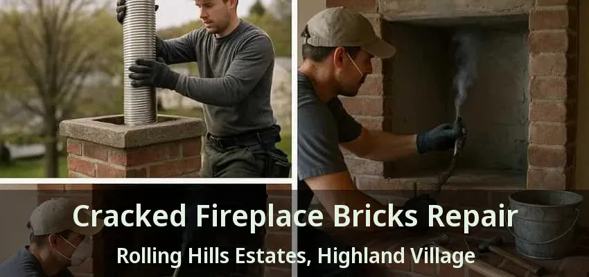 Cracked Fireplace Bricks Repair Rolling Hills Estates, Highland Village - TX