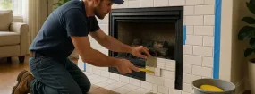 Repairing Cracked Fireplace Tiles Rolling Hills Estates, Highland Village